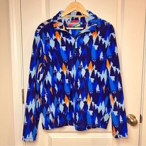 Chubbies Vibrant Blue and Orange Fleece Pullover